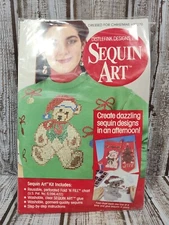 Vtg Distlefink Designs Jiffy Sequin Art Fun Dresses For Christmas #33270 Sealed