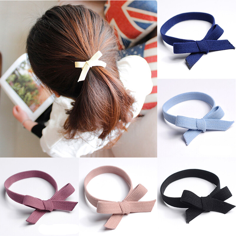 1Pcs Stretchy Bow Hair Band for Girls - Ponytail Holder & Headband  
