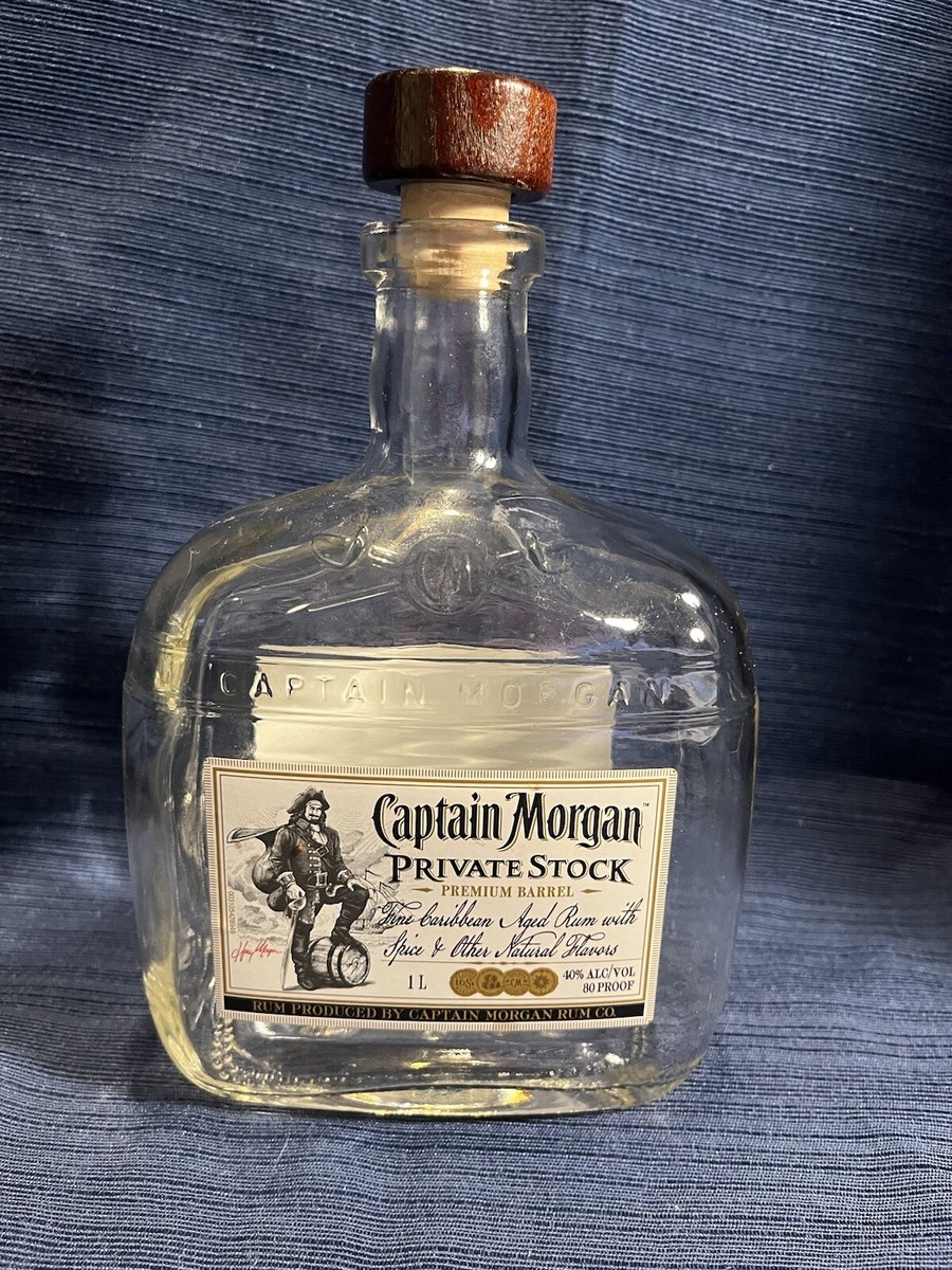 Captain Morgan private Stock 1 L empty bottle￼ With Corked Top | eBay