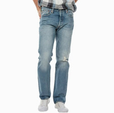 NWT Men's Levi's Premium 501 Destroyed Denim Straight Fit Button Jeans 005012482