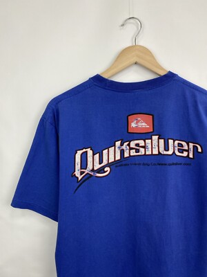 Vintage 90s Quiksilver center logo t-shirt rare retro size M color