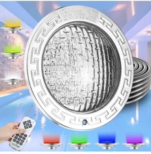 Spolehli 10”  12v Pool Light RGB 7 Color Changing Light  28w  50 Ft Cord Fit 10”