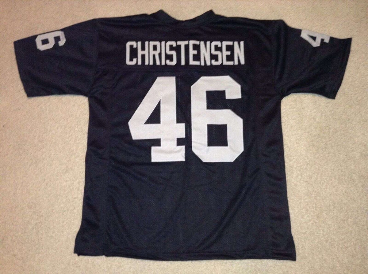 Todd Christensen UNSIGNED CUSTOM Sewn Stitched Black Jersey - M, L