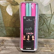 Conair 12 Pieces Spiral Rollers Curls For Long Hair One Pc.
