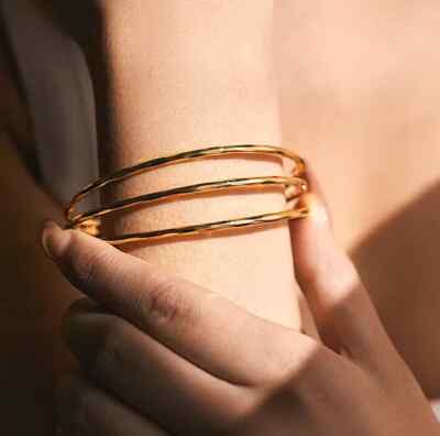 Armreif Armreif Statement Armband Minimalistisch Dreilagig Hohl Geometrisch Gold