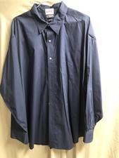 Men's Chaps "Stretch" Dark Blue Dress Shirt Size 6XL