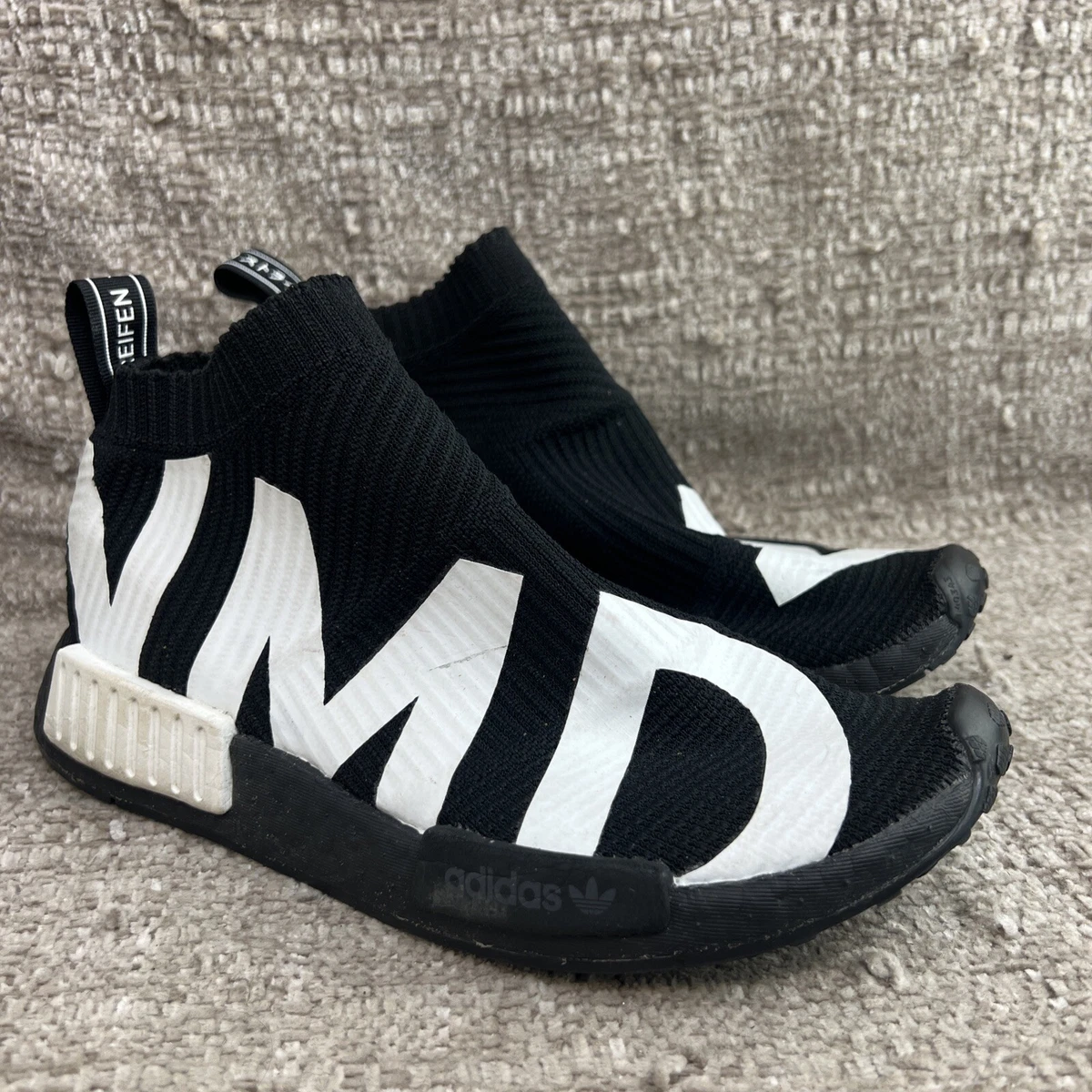 Adidas NMD CS1 Men s Size 6 Bold Branding Black Sneakers EG7539