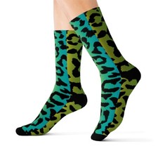 Sublimation Socks - Leopard Camouflage - Rainbow Reverse