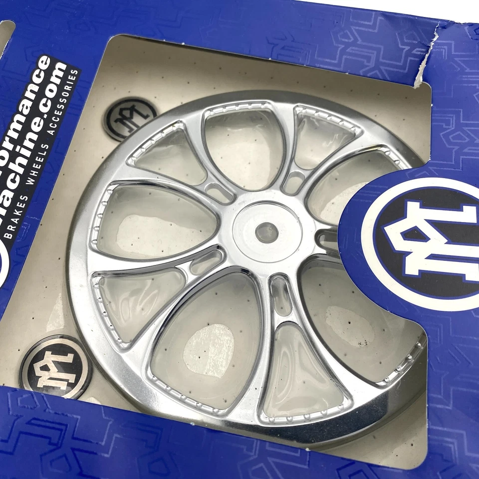 NOS Performance Machine Recon Chrome Air Cleaner Faceplate & Medallion Harley - Image 3 of 4