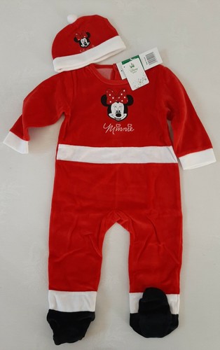 Tutina neonata Disney Minnie Natale in ciniglia rossa | eBay