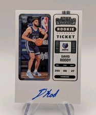 David Roddy 2021-22 Panini Contenders Basketball Rookie Ticket Auto RC #105