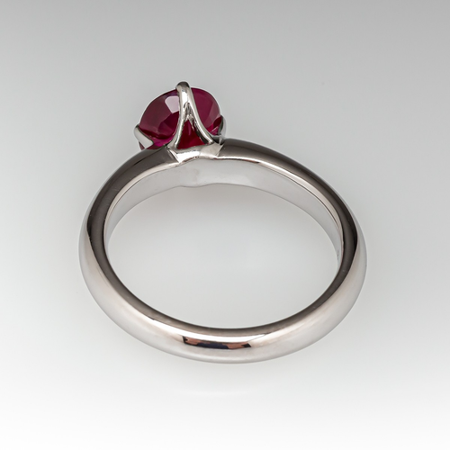 Lab Created Ruby Gemstone 925 Sterling Silver Proposal Ring July Birthstone - Picture 4 of 10