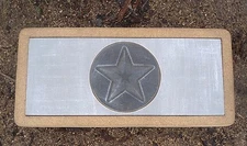 Bench top Texas Star mold .150 abs plastic concrete casting  31" x 14" x 2.5"