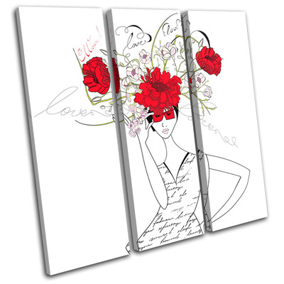 Swirls Vector Floral Fashion TREBLE Leinwand Wand Kunst Bild drucken