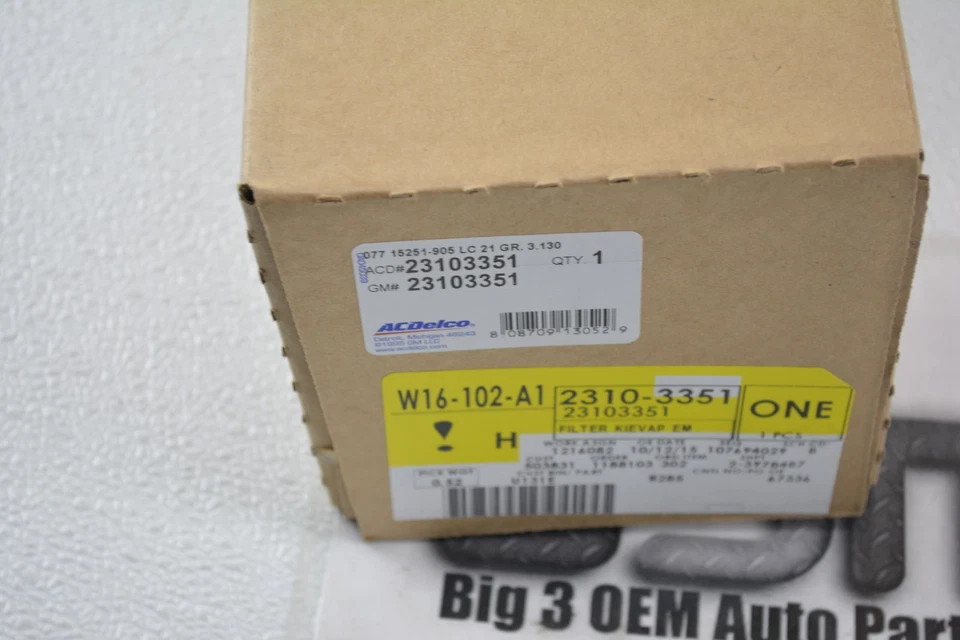 ACDelco Chevrolet GMC Evaporador Emisión Bote Filtro Kit Nuevo OEM 23103351 Foto 3 de 4
