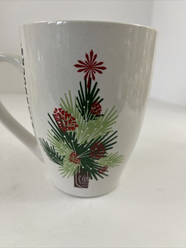 Taza de café de Navidad Starbucks Holiday Tree Pine Cones 2011 16 OZ - Imagen 2 de 8