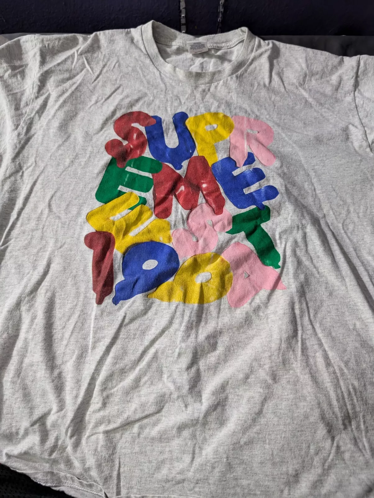 T shirt Supreme Ballon Tee FW20 gris logo graphique manches courtes taille XL