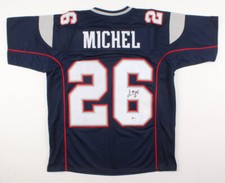 Sony Michel Signed New England Patriots Jersey (Beckett COA) Former Georgia R B