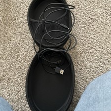 Black Hard Shell Headphone Carrying Case Protective Storage with USB Cable