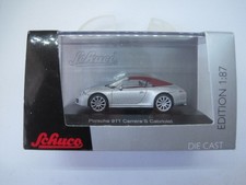 Schuco 1/87 Porsche 911S Cabrio soft top silver