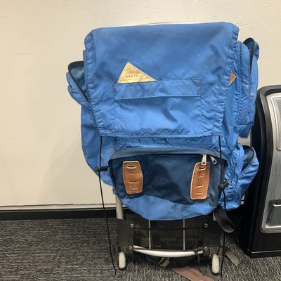 Vintage Blue  Kelty external Aluminum frame backpack  camping 70s ''Last One ''