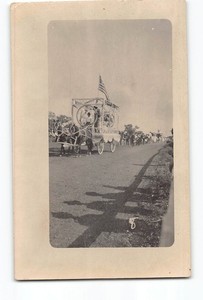 Woodmen Parade Float Pulled By Horses RPPC Real Photo 1904-1918