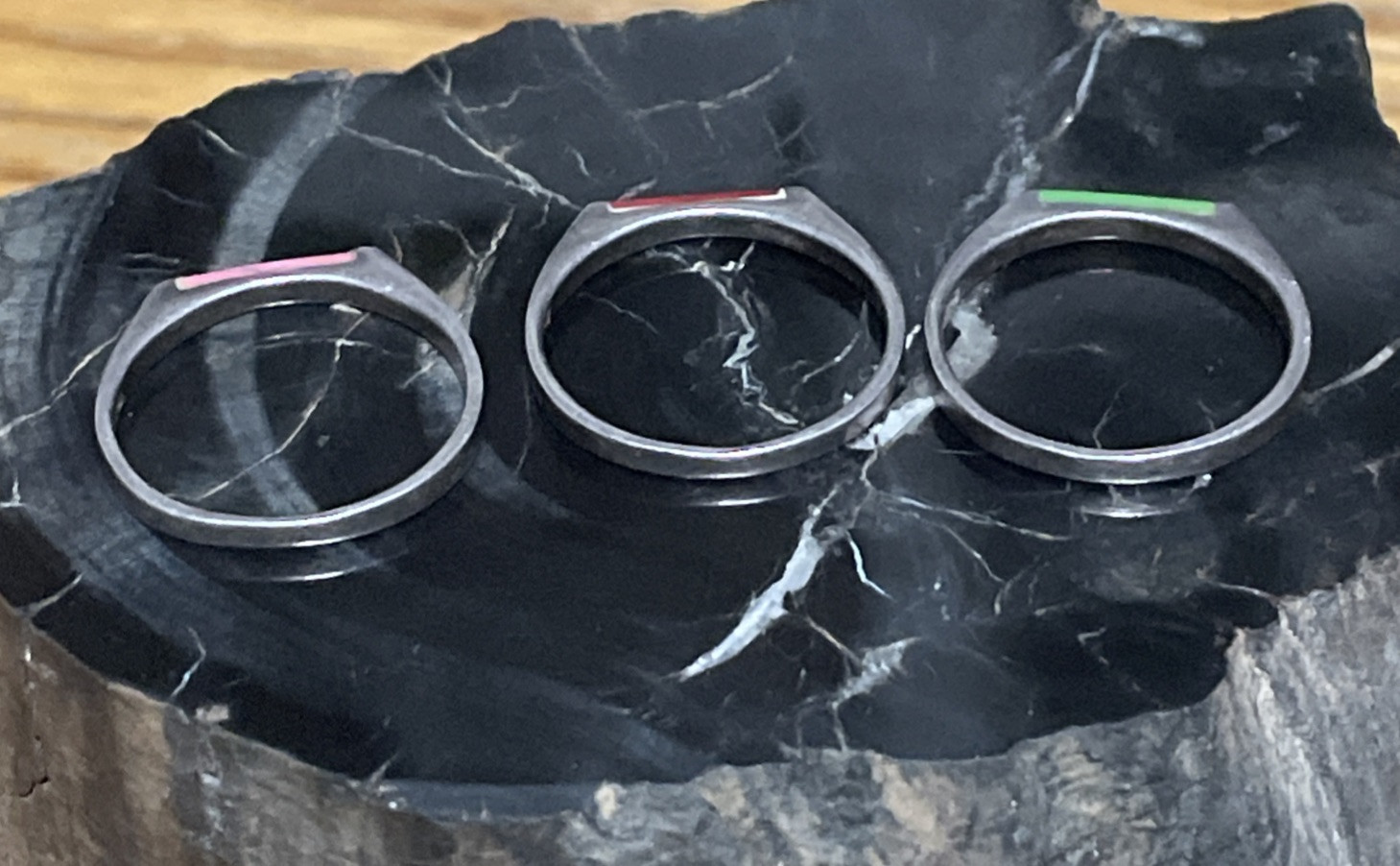 Three Sterling Silver Stackable Rings Size 6 - image 4