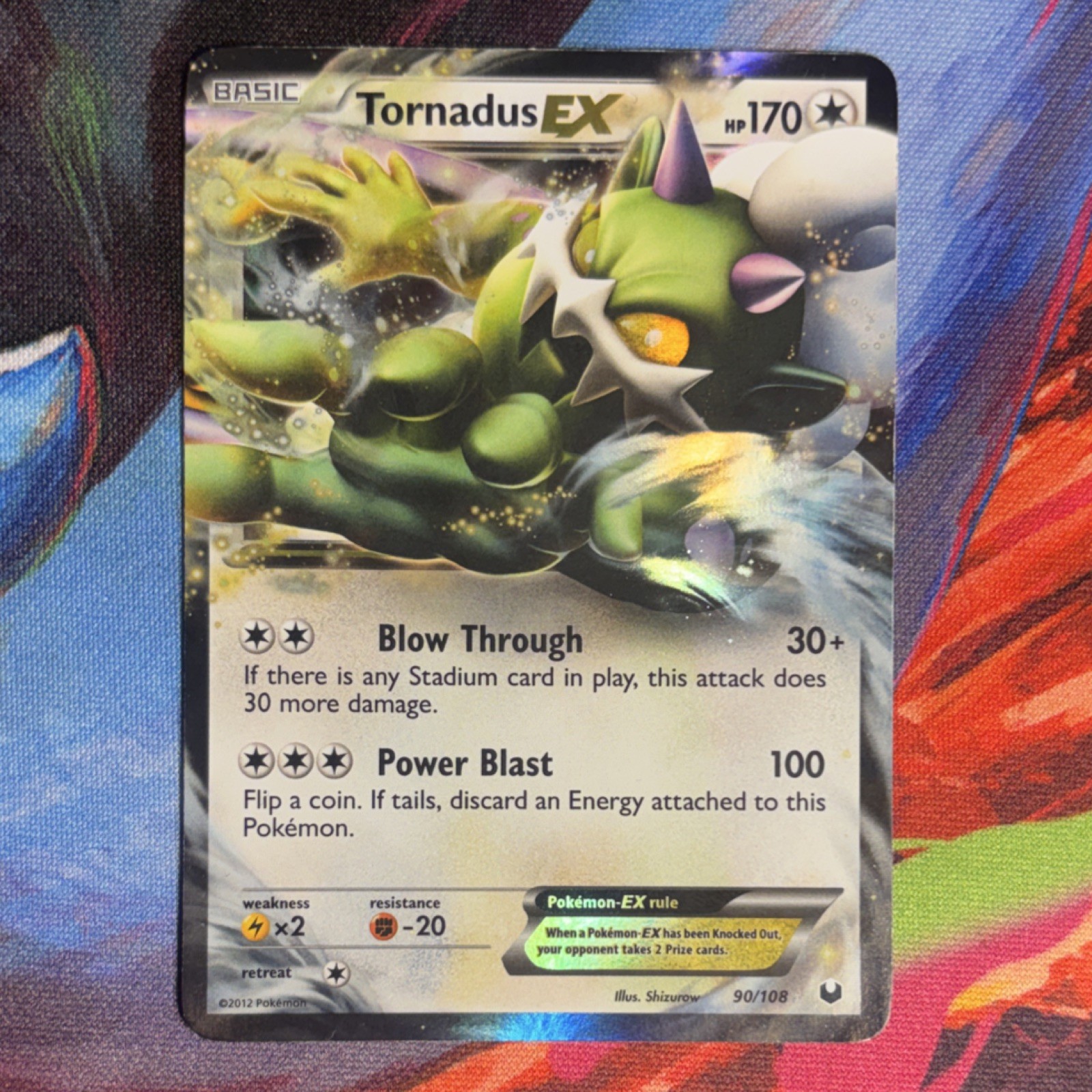 Pokemon Tornadus EX 90/108 - Dark Explorers - Ultra Rare Holo - LP