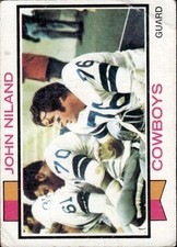JOHN NILAND 1973 TOPPS FOOTBALL CARD #10 - DALLAS COWBOYS
