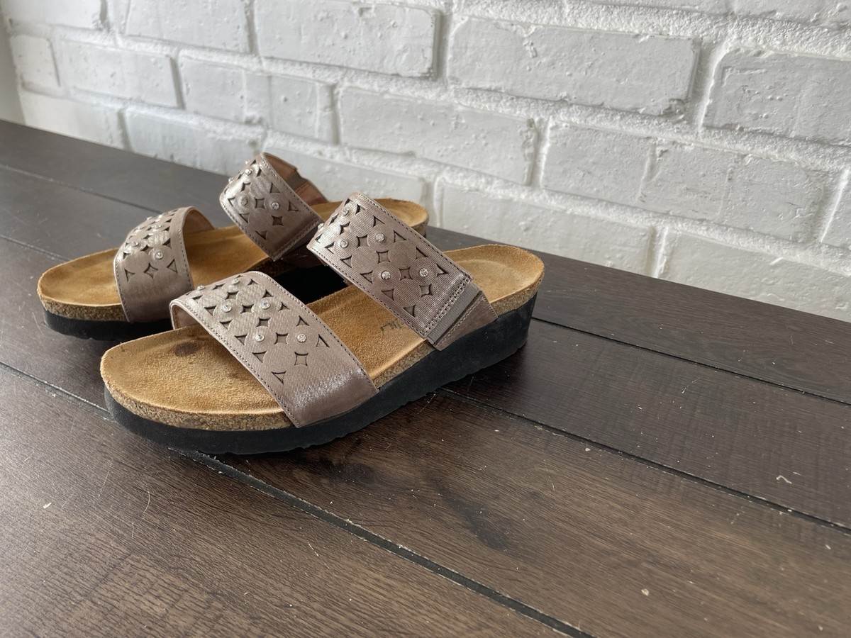 Naot Susan Women's Bronze Brown Wedge Slide Platform Sandal Size 36 US 5-6 - Main Image