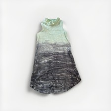 Beau Jours Linen High Low Dress Small Dye Sleeveless Lagenlook Boho Beach Tunic