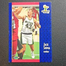 Fleer 1991-92 Basketball Jack Sikma #120 Milwaukee Bucks NBA Card
