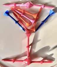 New Lot of 12 Martini Step Up Durable Plastic Golf Tees 3 1/4