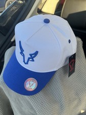 Wolf Logo Hat White Blue adjustable snapback ...