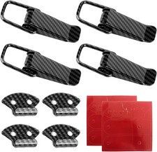 4 Pcs Car Bumper Clip Hasp Carbon Fiber Auto Bumper Security Hook Lock Clips Ki