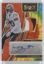2021 Panini Select Signature Memorabilia Tie-Dye Prizm 10/25 Tyler Boyd Auto z5b