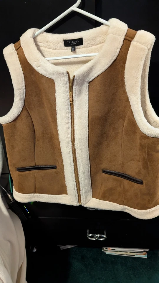 Talbot's Faux Sterling Vest, Size 1x - Image 3 of 4