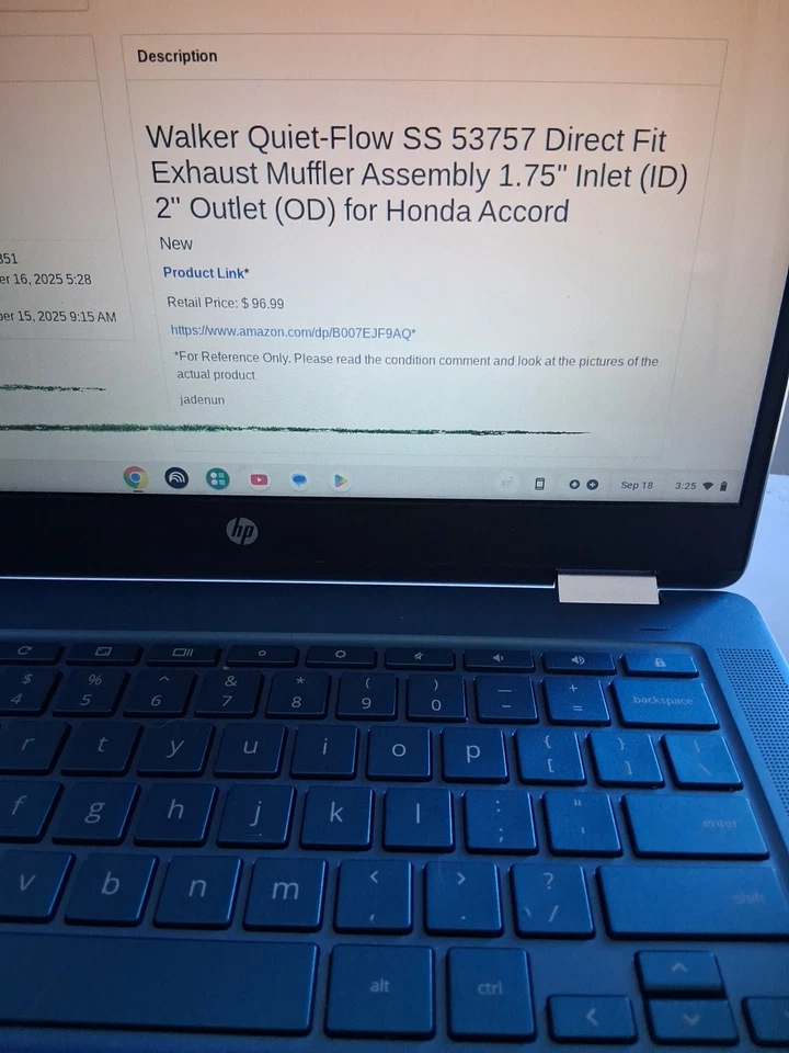 53757 Walker Muffler & Tailpipe for Toyota Yaris 2006-2015 - Image 2 of 3