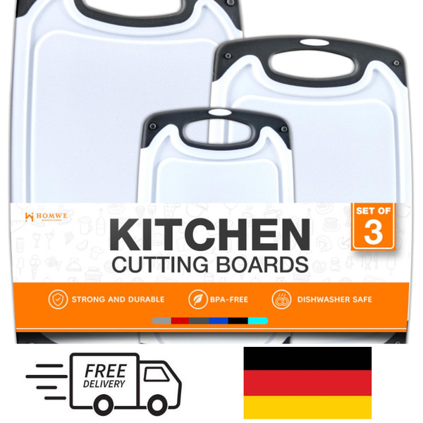 Schneidebrett 3Er Set Saftrillen Griffe Bpafrei SpüLmaschinenfest-image