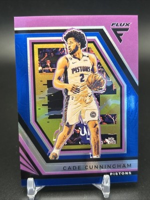 2022-23 Panini Flux #93 Cade Cunningham Blue Prizm /99 Detroit Pistons