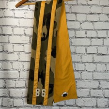 Vintage Gap Kids 86 Fleece Reversible Winter Scarf Camo Yellow One Size 7"x54"