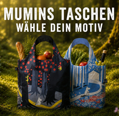 MUMINS - Sparset Moomins Mumin LOQI Einkaufstasche Bag 52x40 NEU
