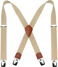 Mens Suspender with Very Strong Metal Clips 3.8Cm Wide Heavy Duty Suspender