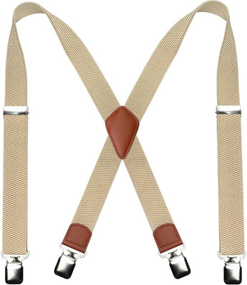 Mens Suspender with Very Strong Metal Clips 3.8Cm Wide Heavy Duty Suspender