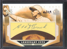 2004 SP Legendary Cuts EDD ROUSH #ER Legendary Cuts Auto /129 New York Giants