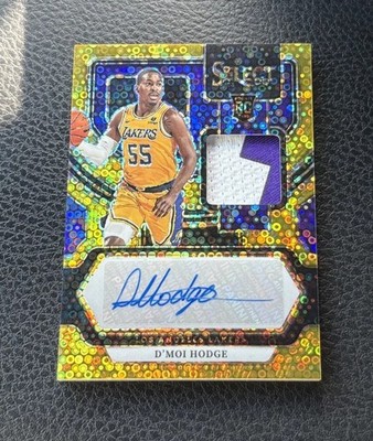 2023-24 Panini Select - Rookie Jersey Autographs D'Moi Hodge #RJ-MOI Gold Prizm