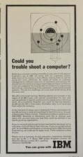 IBM Picture Magazine Ad Original Vintage Wall Art Decor Troubleshoot a Computer