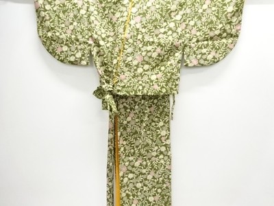 7817257: JAPANESE KIMONO / WEEPING CHERRY BLOSSOM FLORAL PATTERN TWO-PIECE KIMO