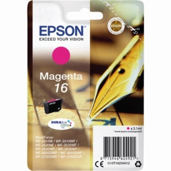 Epson Druckerpatrone Durabrite Ultra 16 (C13T16234012) Magenta Mhd 09/26-image