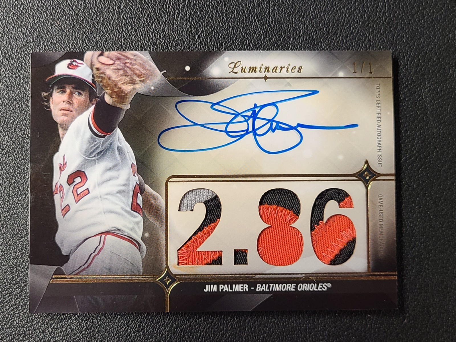 Jim Palmer 2023 Topps Luminaries Black Patch Autograph HOF One Of One 1/1 READ view 10